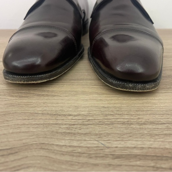 Ferragamo  7D Brown Leather Cap Toe Derby/Oxford Men's Lace Up tie shoes - Picture 8 of 9